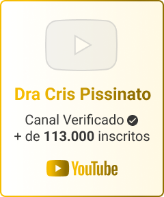Selo de inscritos no canal do youtube da dra cris pissinato