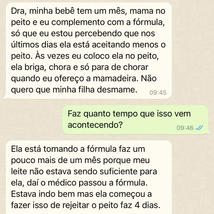 Mensagem recebida whatsapp dracrispissinato bebe aceitando menos peito old tratada